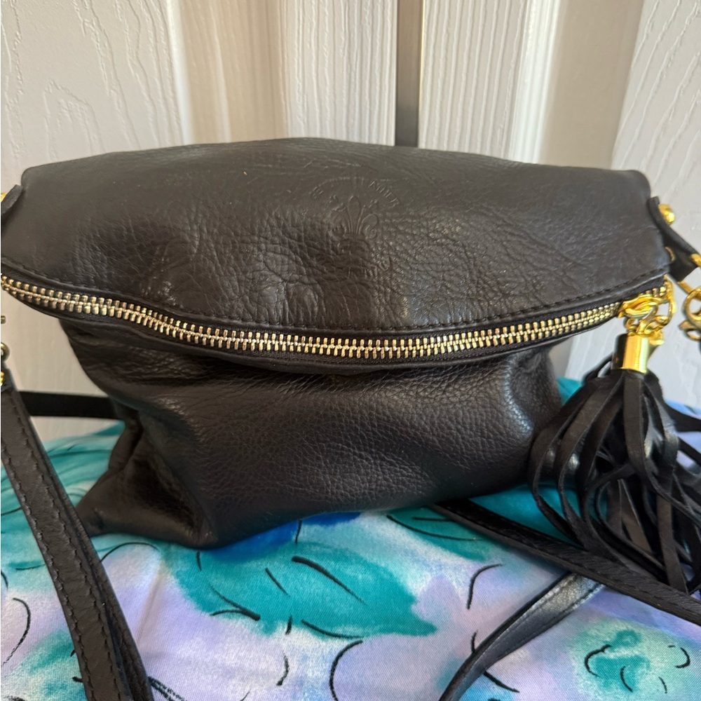 NWOT Borse in Pelle Black Leagher bag